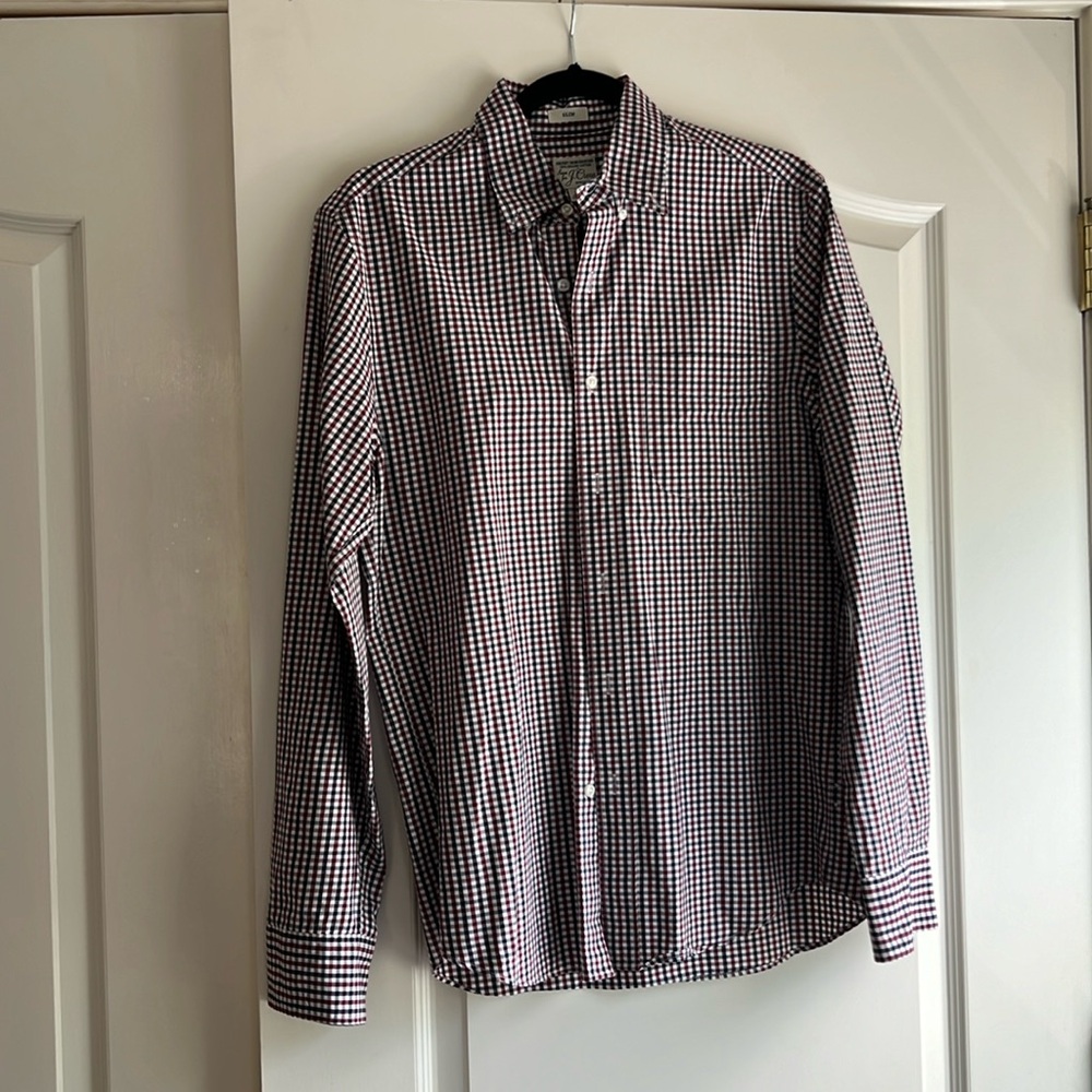 J crew button down collar long sleeve shirt